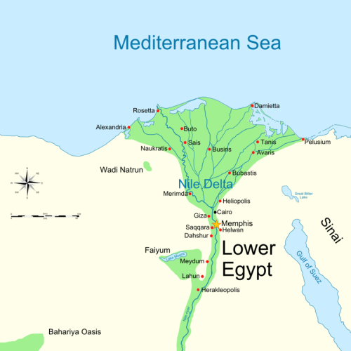 Map of Nile Delta